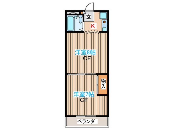 レジデンス花京院の物件間取画像